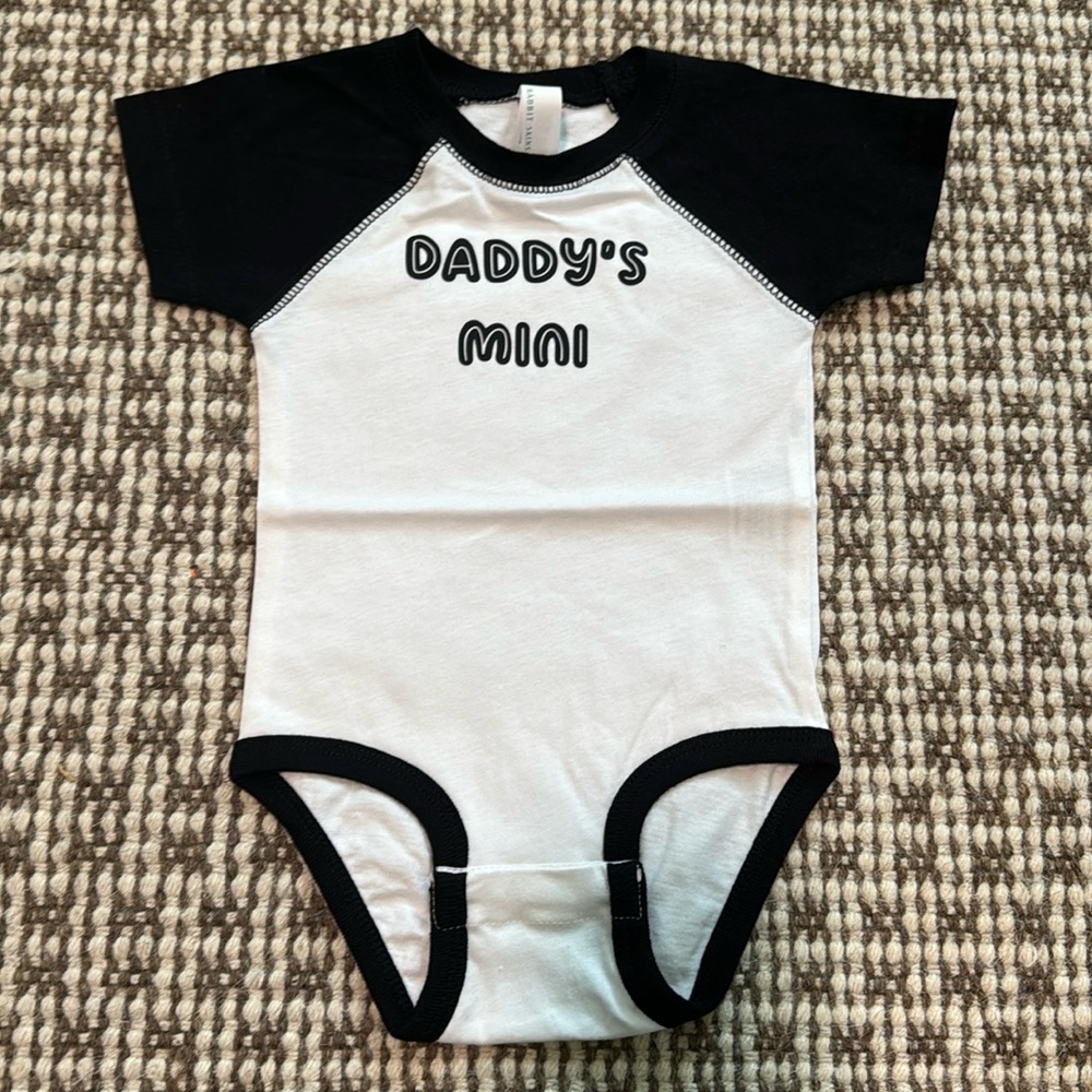 Rabbit skins custom daddy’s mini onesie